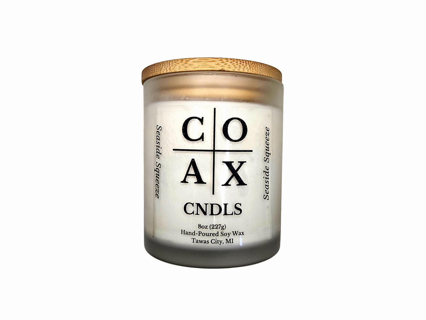 Seaside Squeeze 8oz Soy Candle – Bright Citrus, Peach Tropics & Sugared Musk
