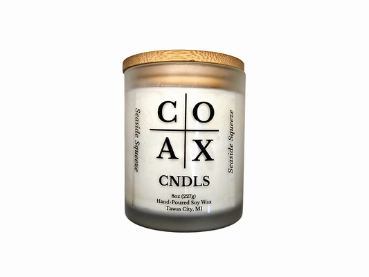 Seaside Squeeze 8oz Soy Candle – Bright Citrus, Peach Tropics & Sugared Musk