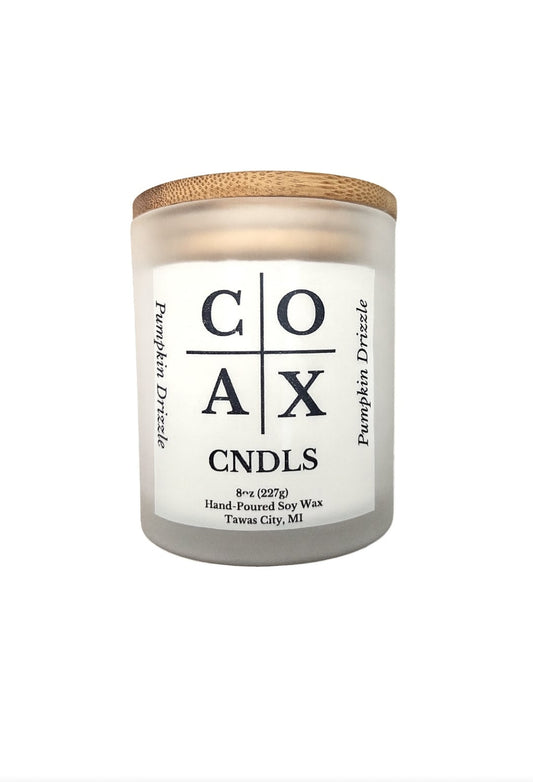 Pumpkin Drizzle 8oz Soy Candle – Warm Pumpkin, Caramel Swirl & Cozy Spice