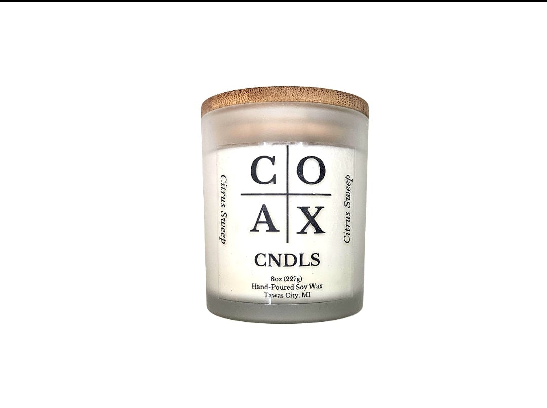 Citrus Sweep 8oz Soy Candle – Bright Lemon, Orange & Grapefruit