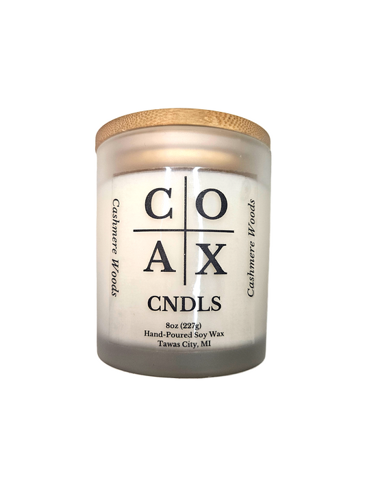 Cashmere Woods 8oz Soy Candle – Soft Florals, Vanilla Sugar & Warm Cedarwood